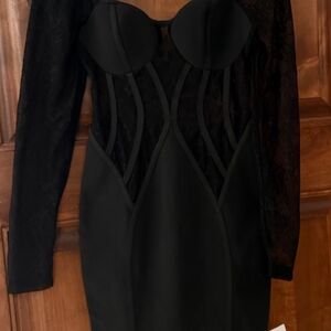 Chic Black Long Sleeve Dress